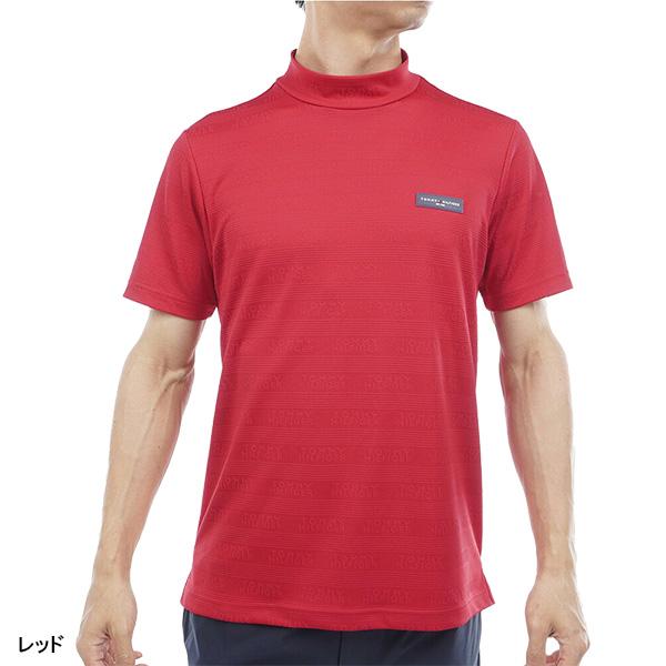 トミー ヒルフィガー ゴルフ 半袖 モックネックシャツ ロゴジャガード メンズ THMA561 トップス ゴルフウェア 2025年秋冬モデル   秋冬ウェア 春夏ウェア TOMMY HILFIGER GOLF（トミー ヒルフィガー ゴルフ） トミー