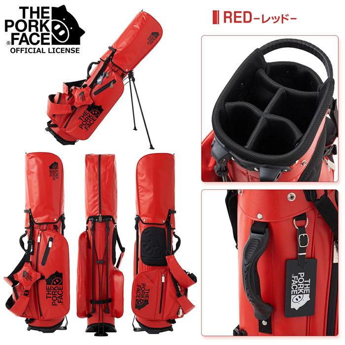 【新品未使用】THE PORK FACE ゴルフキャディバッグ ポークフェイス THE PORK FACE ゴルフ キャディバッグ スタンド