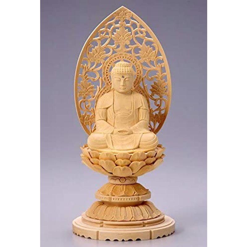 緑林シリーズ 仏像 座釈迦 釈迦如来(桧/ヒノキ・丸台座) 2.5寸 - 仏像