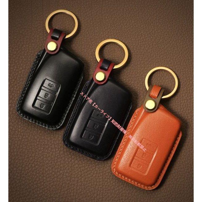 レクサス LEXUS RX/GS/IS/NX/LX用 手作り本革キーケース スマートキーカバー（オレンジ(FEU)の画像