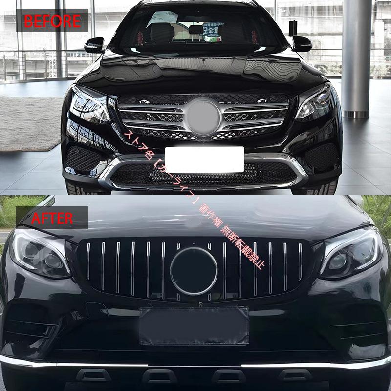 後期 X253 GLCクラス ベンツ 在庫処分価格‼️ 2019 フロントグリル X253 GLC-class ベンツ AMG-Line専用 縦 パナメリカーナグリル パーツ
