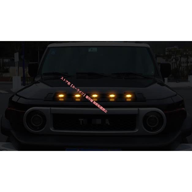 【美品】FJクルーザーGSJ15W型 2006−2020年ボンネットダクト トヨタ（TOYOTA） TOYOTA FJクルーザー GSJ15W型 LED付き ボンネット