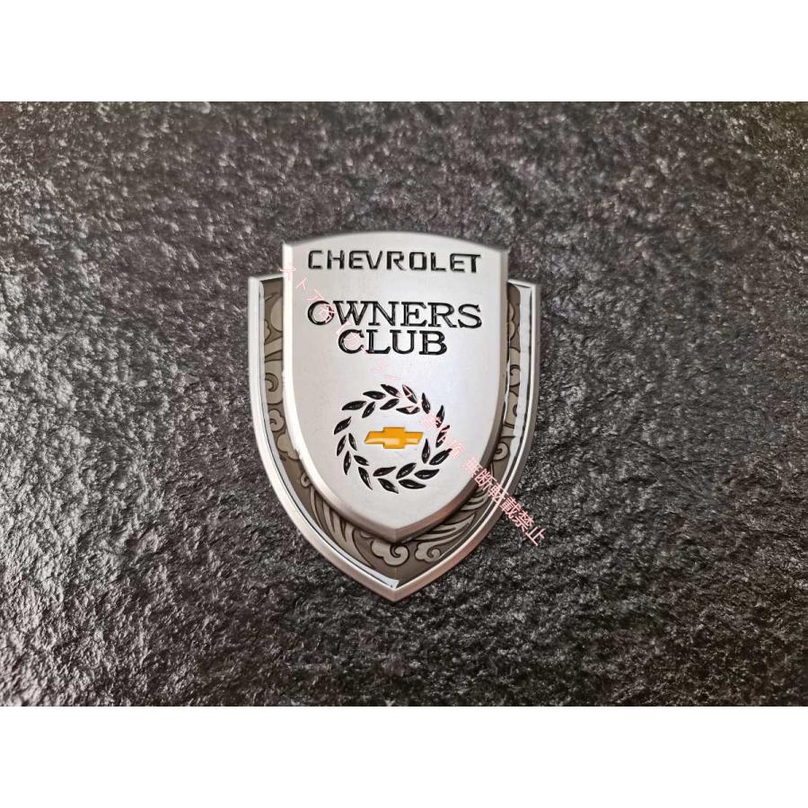 シボレー（CHEVROLET） ステッカー エンブレム 2枚セット金属製 CLUB 