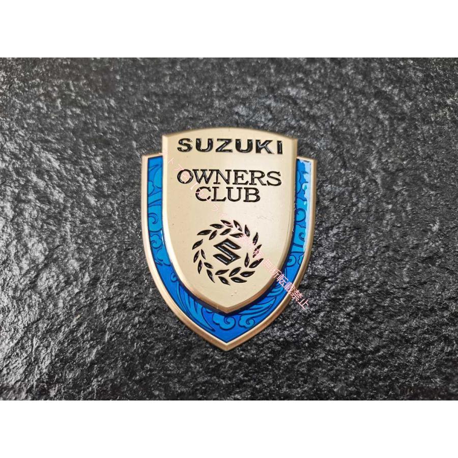 スズキ（SUZUKI） ステッカー エンブレム 2枚セット金属製 CLUB カバー 