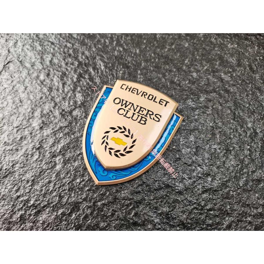 04シボレー CHEVROLET ステッカー エンブレム 2枚セット金属製 CLUB カバー 自動車ロゴ入り キズ隠し | シボレー | 01