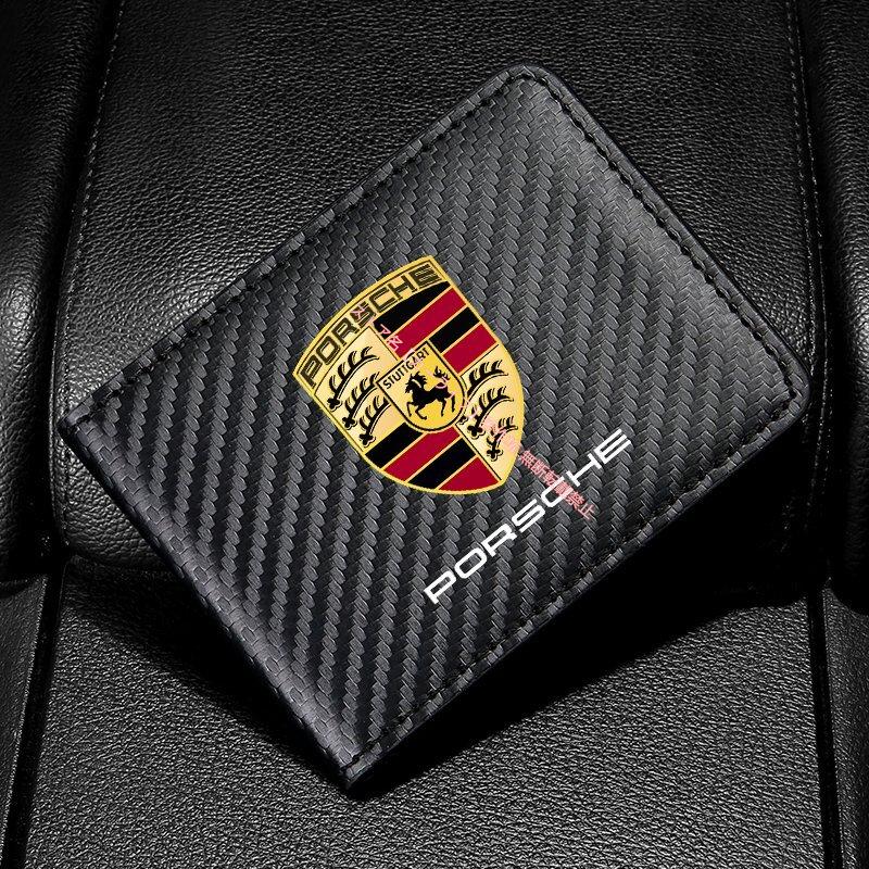 PORSCHE（ポルシェ） PORSCHE【PUカーボンレザー カードケース】免許証