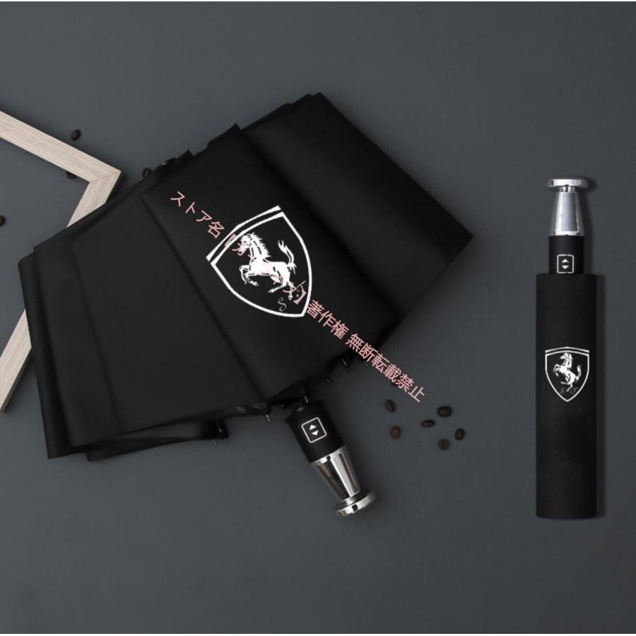Ferrari 折りたたみ傘 晴雨兼用　純正品 新品 フェラーリ【人気商品】晴雨兼用特大強化厚折りたたみ傘 全自動
