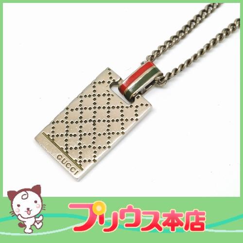 GUCCI　グッチ　ディアマンテ　シェリーライン　プレートネックレス　ペンダント　アクセサリー　メンズ　レディース　6941｜purishonten