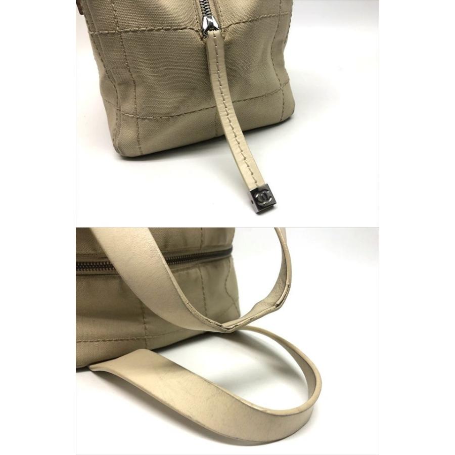 CHANEL シャネル チョコバー キャンバス ミニボストンバッグ