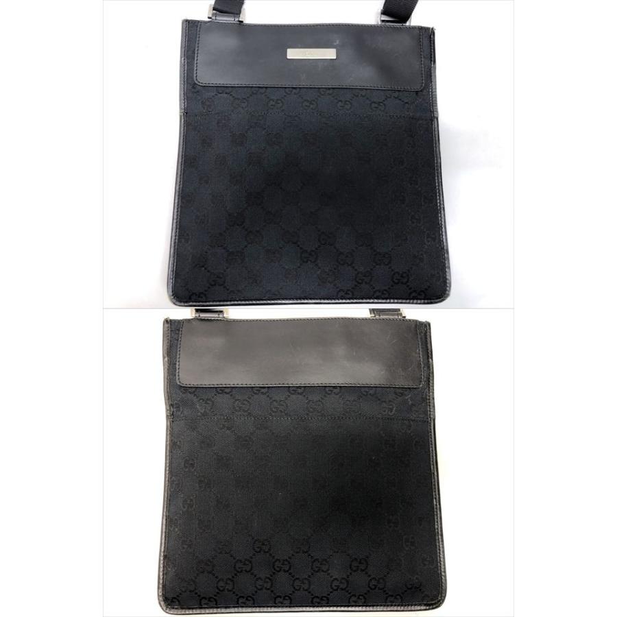 グッチ ショルダーバッグ GGキャンバス レザー ブラック 黒 GUCCI グッチ GGキャンバス 斜め掛け ショルダーバッグ 200047