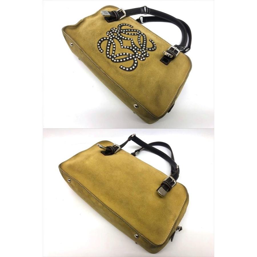 LOEWE ロエベ アマソナ スエード スタッズ ハンドバッグ