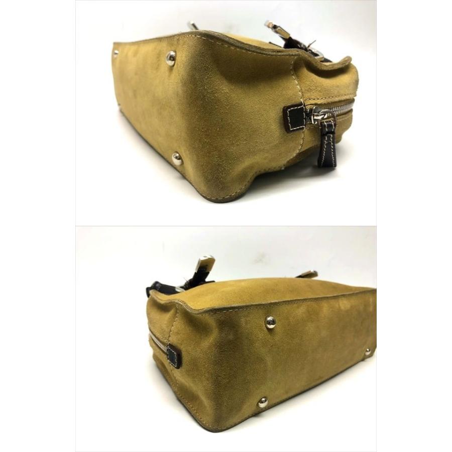 LOEWE（ロエベ） アマソナ スエード スタッズ ハンドバッグ アナグラム