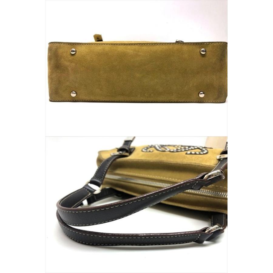 LOEWE（ロエベ） アマソナ スエード スタッズ ハンドバッグ アナグラム