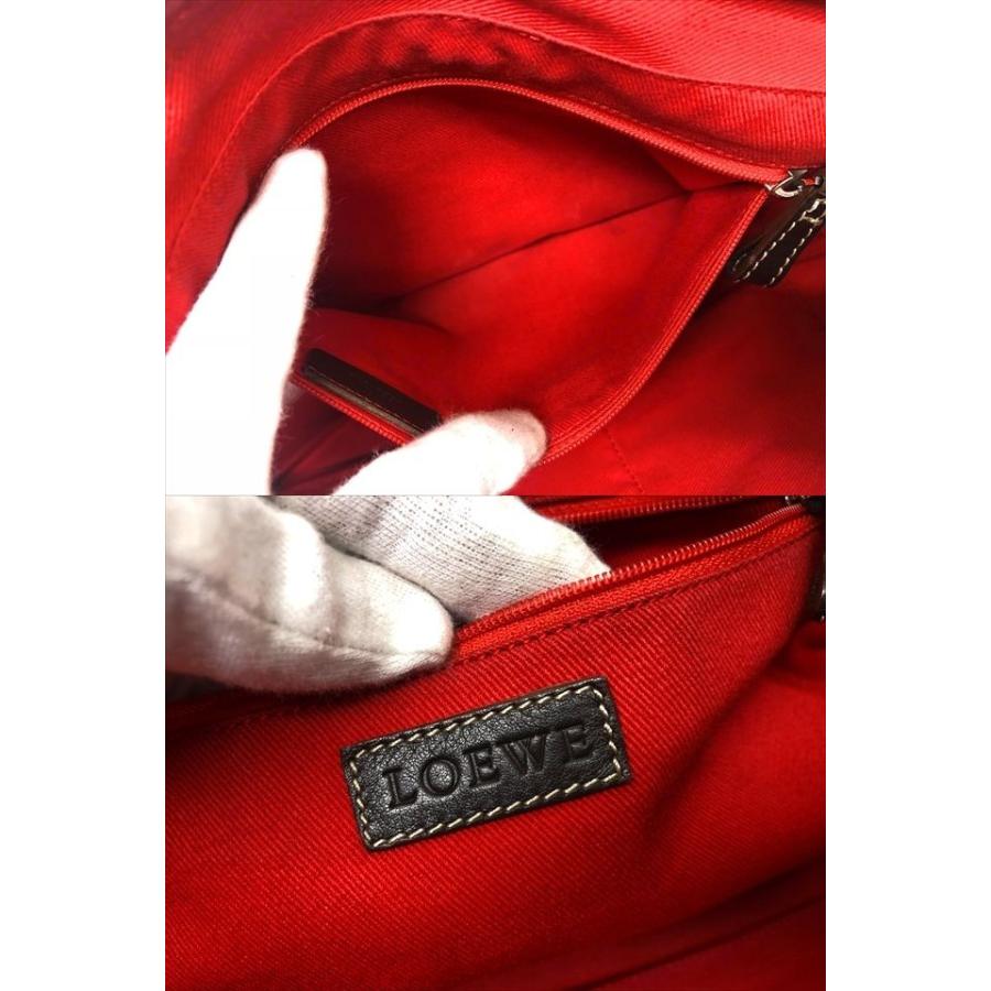 LOEWE ロエベ アマソナ スエード スタッズ ハンドバッグ アナグラム 