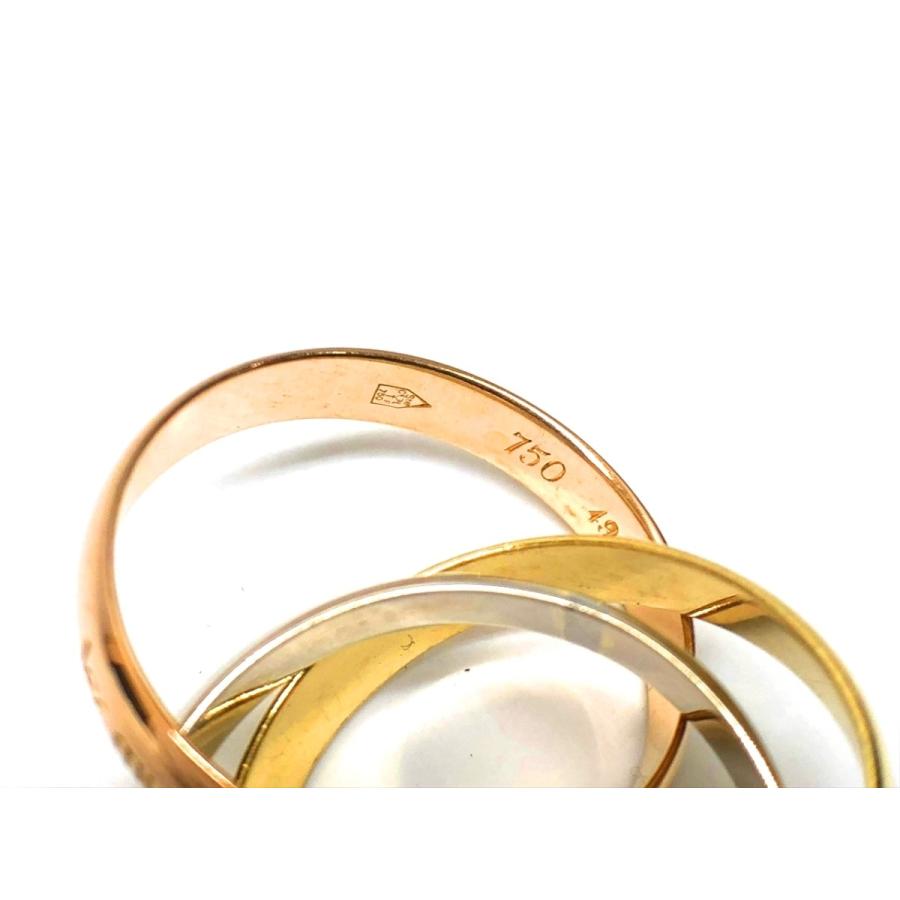 Cartier カルティエ トリニティ ３連リング 18金 18k 750 ゴールド ピンク ホワイト レディース 10号 人気 7718 1 プリウス本店 通販 Yahoo ショッピング