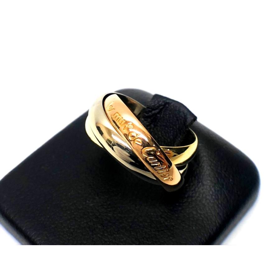 Cartier カルティエ トリニティ ３連リング 18金 18k 750 ゴールド ピンク ホワイト レディース 10号 人気 7718 1 プリウス本店 通販 Yahoo ショッピング