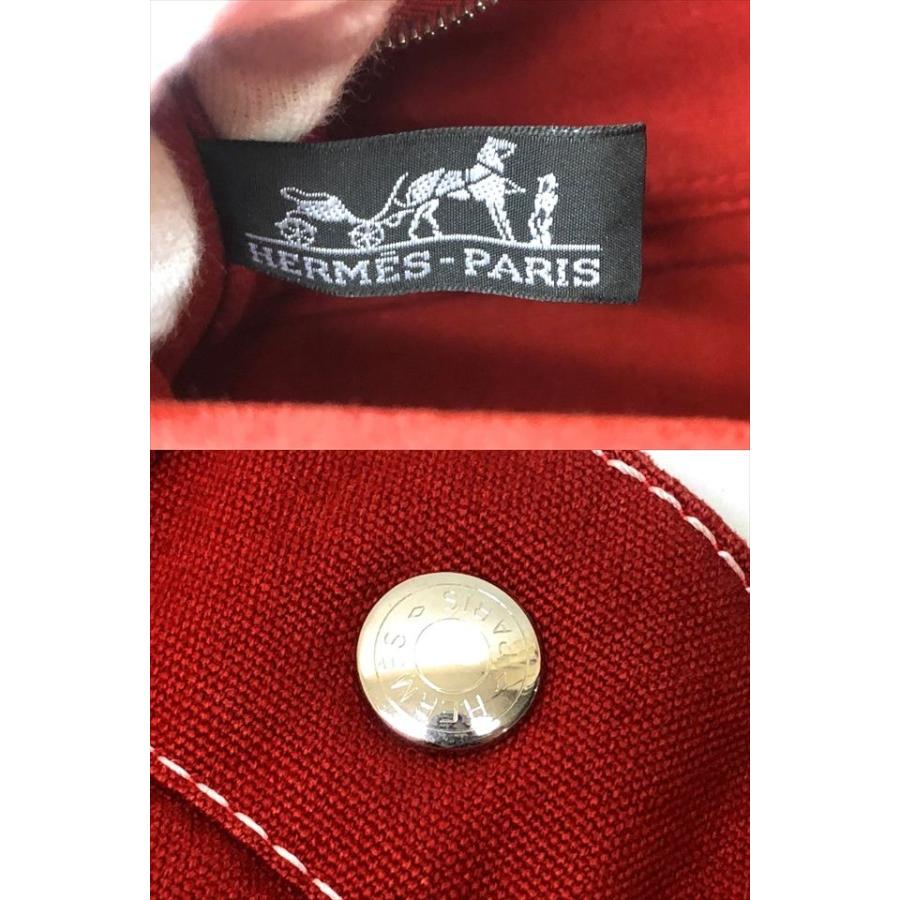 HERMES HERMES エルメスドーヴィルPM レッド トートバッグ ミニ  