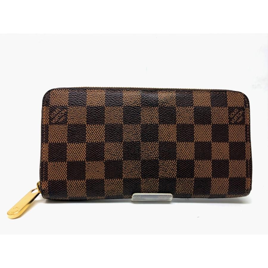 LOUIS VUITTON ルイヴィトン ダミエ ジッピーウォレット ラウンドファスナー 長財布 N41661 PVC レザー ブラウン 定番 人気 7958｜purishonten