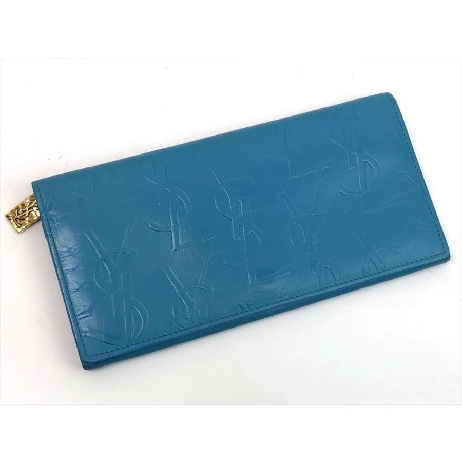 Yves Saint Laurent イヴサンローラン ロゴ 型押し ロング Yves Saint Laurent イヴサンローラン ロゴ 型押し ロング