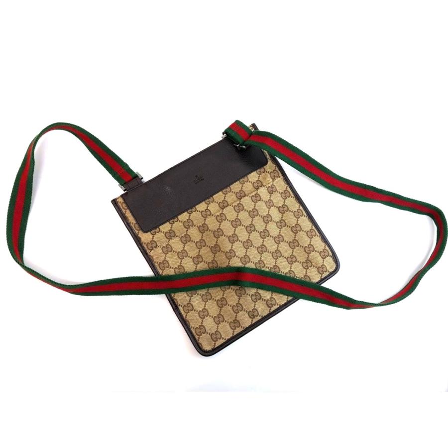 Gucci グッチ Ggキャンバス シェリーライン 斜め掛け ショルダーバッグ ベージュ 赤 緑 薄型 小さめ ユニセックス 04 1 プリウス本店 通販 Yahoo ショッピング
