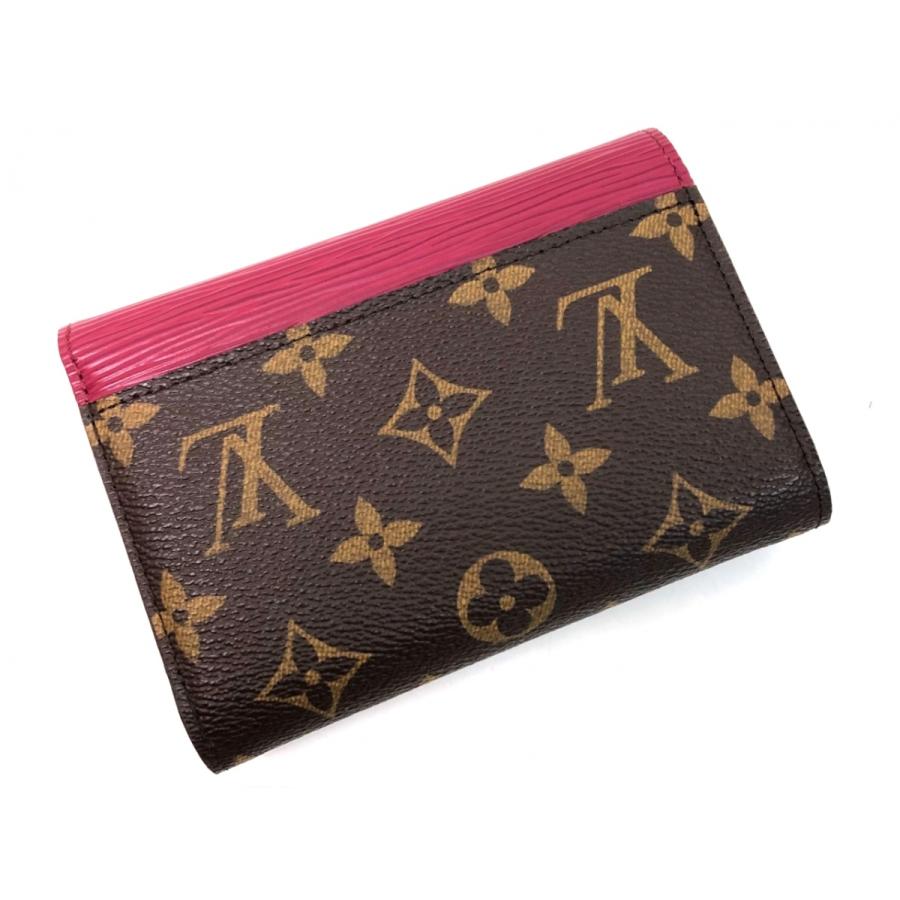 LOUIS VUITTON ルイヴィトン エピ モノグラム マルリーコンパクト 三つ折り コンパクトウォレット M60497 フューシャ 美品 イニシャル 8576｜purishonten｜02