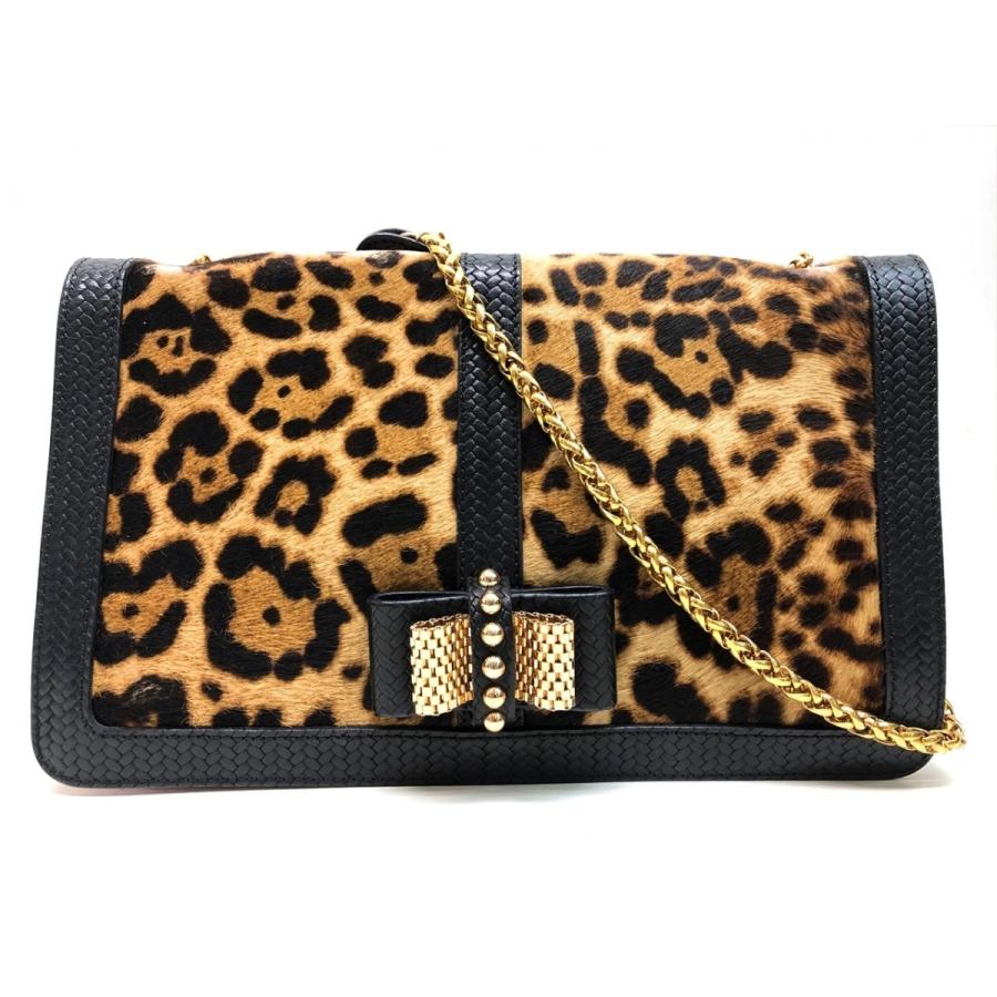 クリスチャンルブタン ハラコ レオパード リュック バッグパック 大容量 多機能 クリスチャンルブタン ハラコ レオパード リュック バッグパック 大