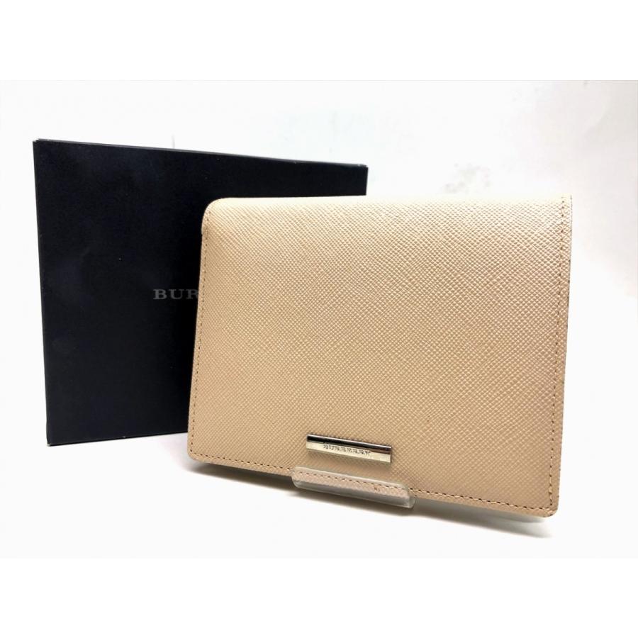 Burberry バーバリーレザー 二つ折り 財布 コンパクトウォレット ピンク 01 1 プリウス本店 通販 Yahoo ショッピング