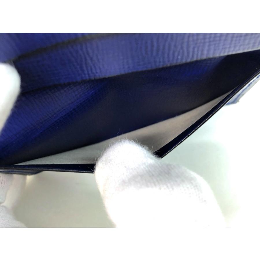 美品Valextra 名刺ケース ロイヤルブルー Valextra ヴァレクストラ カードケース 名刺入れ カーフレザー