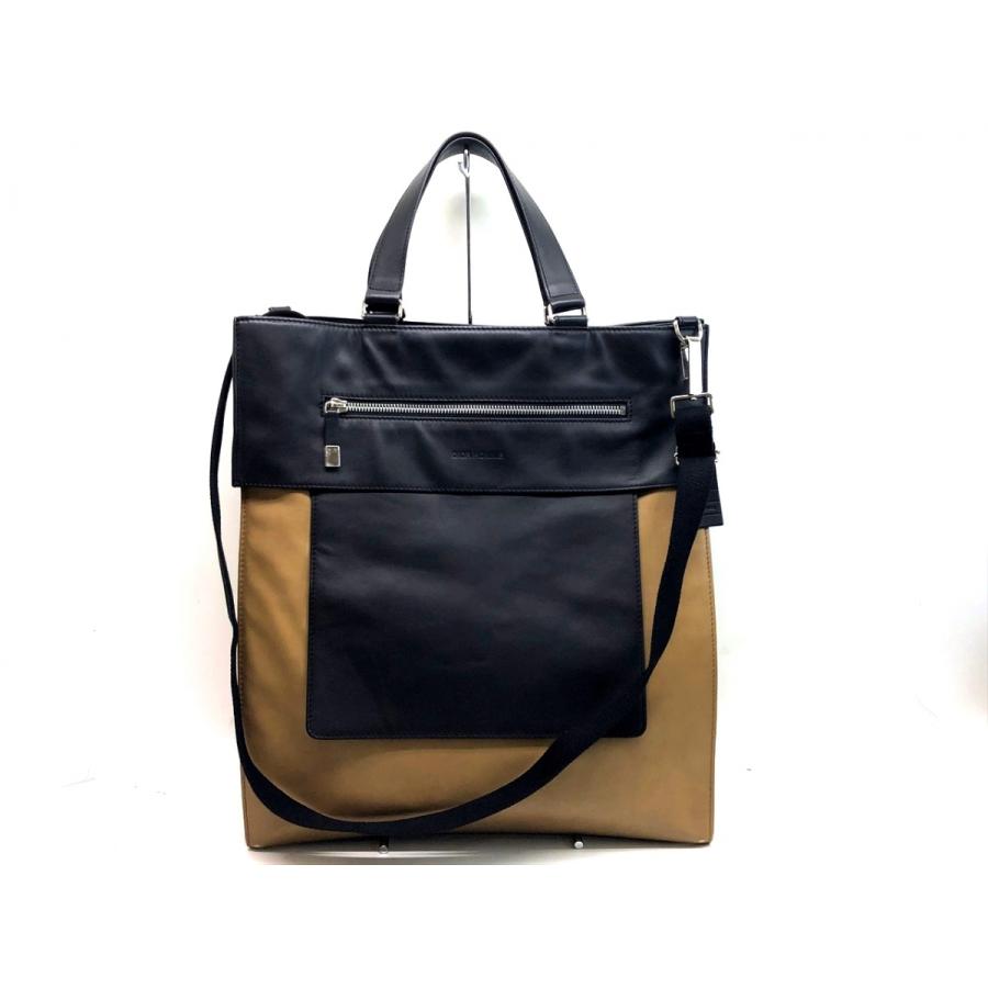 Dior Homme ディオールオム 大型 トートバッグ 2way ショルダーバッグ バイカラーレザー ビジネス メンズ 1 プリウス本店 通販 Yahoo ショッピング