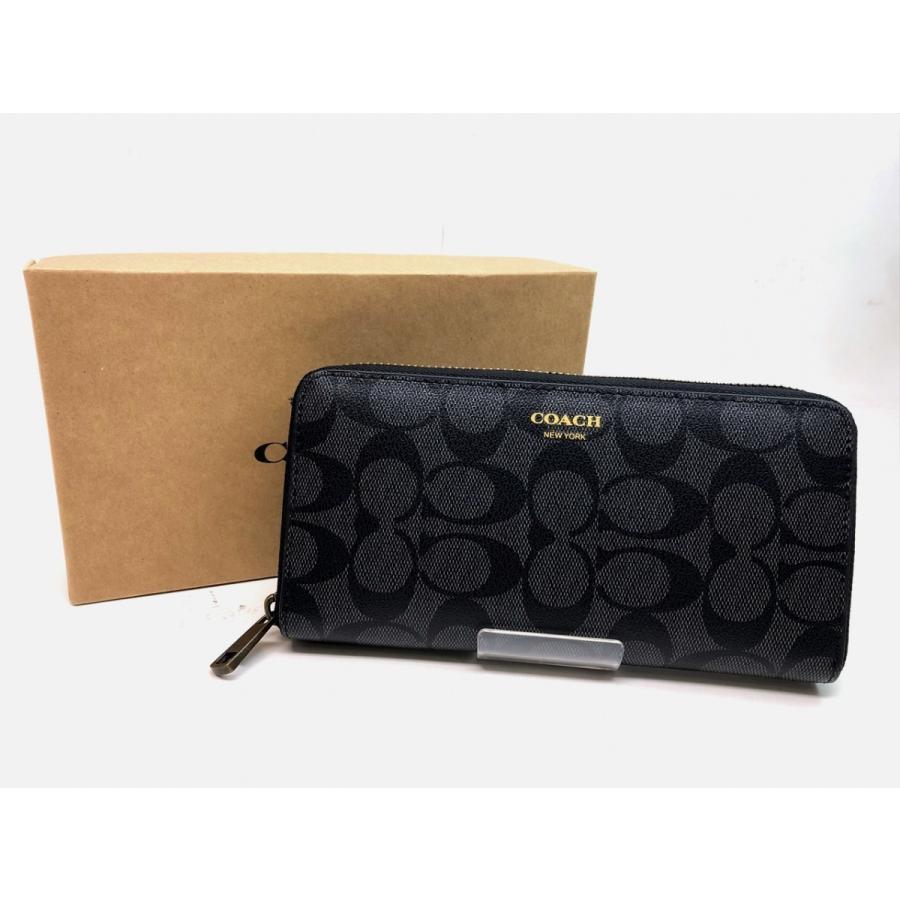 COACH コーチ シグネチャー ラウンドファスナーウォレット 長財布