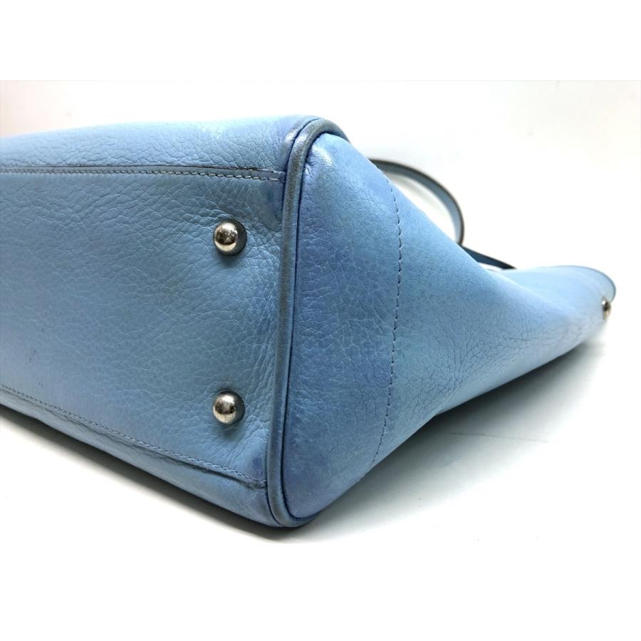 LOEWE ロエベ ヘリテージ トートバッグ レザー ライトブルー 青 LOEWE ロエベ ヘリテージ トートバッグ レザー ライトブルー 青