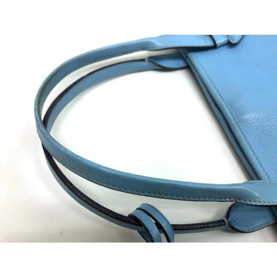 LOEWE ロエベ ヘリテージ トートバッグ レザー ライトブルー 青 LOEWE ロエベ ヘリテージ トートバッグ レザー ライトブルー 青