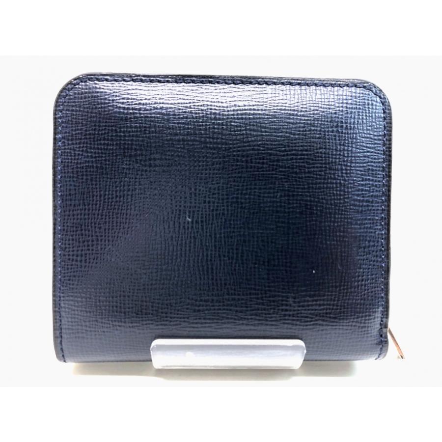 Valextra コインケース ネイビー スナップボタン レザー ネイビー 袋付