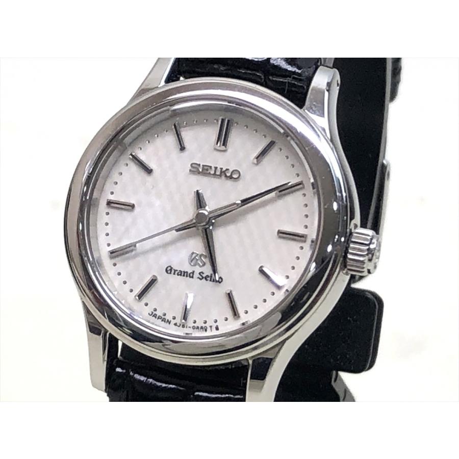 値下げ GRAND SEIKO グランドセイコー レディース 腕時計 クォーツ シルバー 良好品 稼働品 ＳＳ レザーベルト 4J51-0AA0 フォーマル 9835｜purishonten｜03