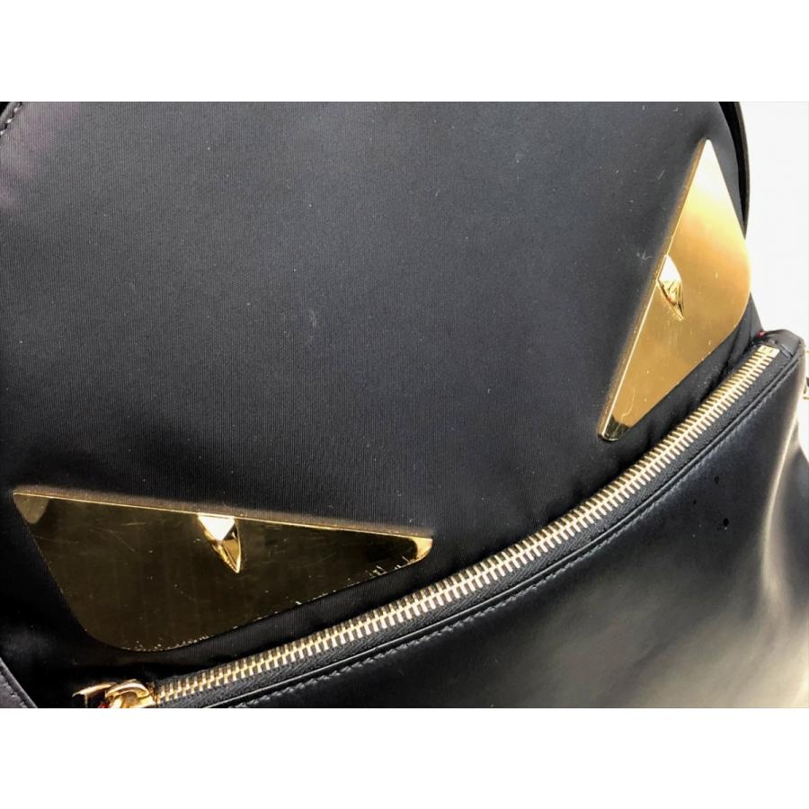ラッピング無料 レザー リュック バックパック バグズアイ フェンディ Fendi Fendi フェンディ バグズ バック パックリュック レザー 黒 黒 ftメンズ 7vz042 人気 ゴールド金具 金属素材 バッグ