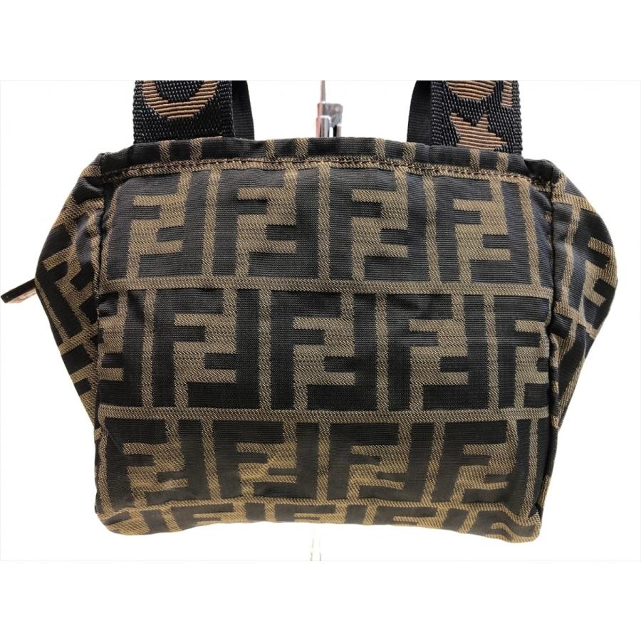 FENDI　ズッカ柄　ミニトート　フェンディ　キャンバス　カーキ　ハンドバッグ FENDI フェンディ ズッカ キャンバス ミニ ハンドバッグ ポーチ
