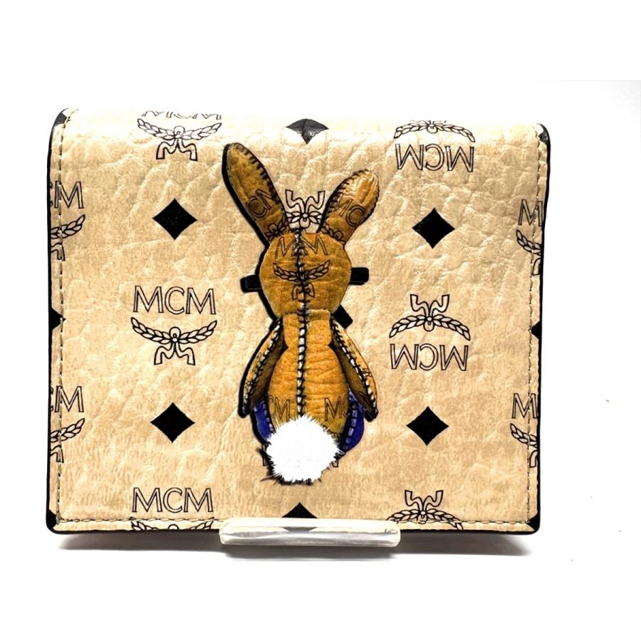 MCM 正規品 エムシーエム ヴィセトス ロゴグラム 二つ折り財布 小銭 
