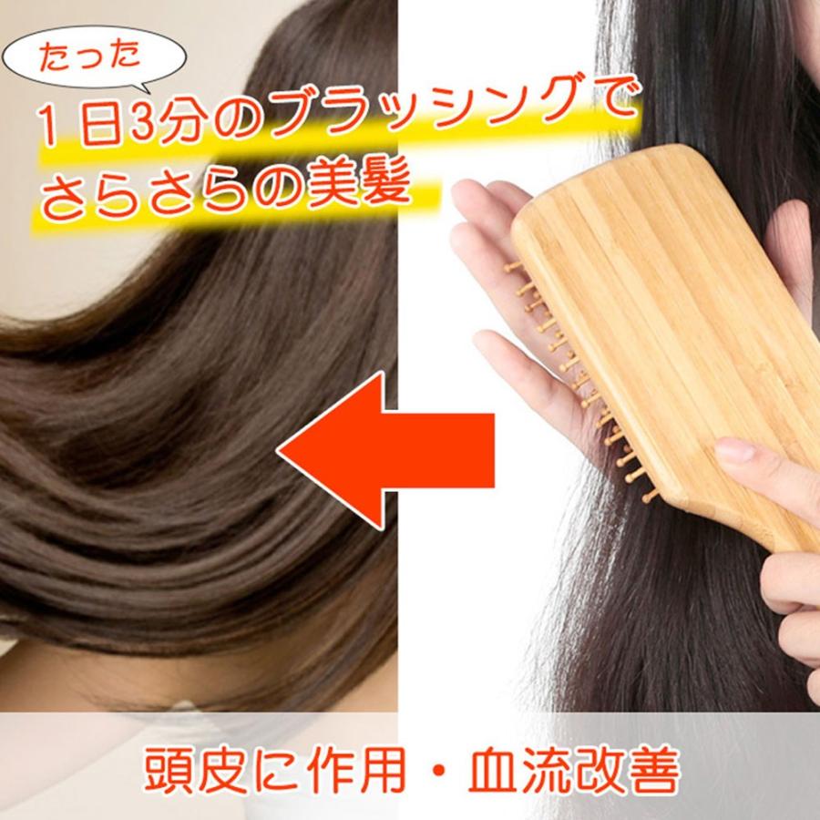 ヘアブラシ 頭皮マッサージ 木製櫛 美髪ケア 血流改善 頭皮 肩 顔マッサージ 髪のお手入れに 大 Takebrush プーロビュー 通販 Yahoo ショッピング
