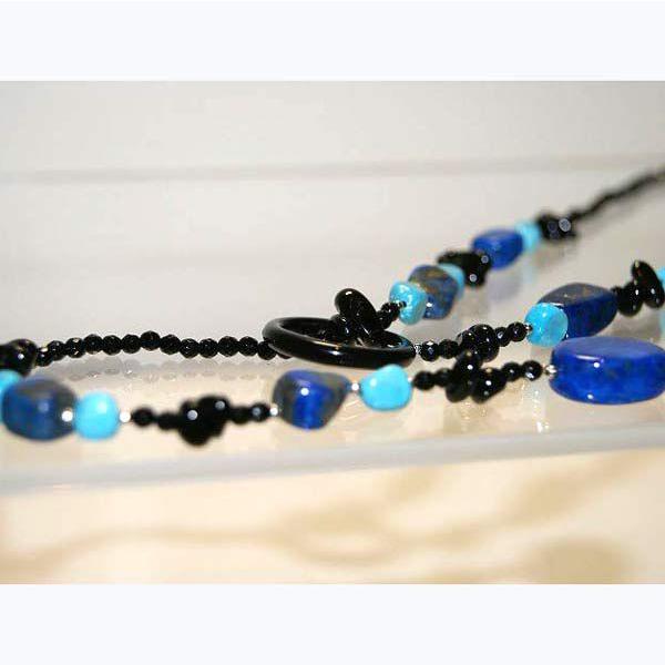 【〜6/6まで出品】 ネックレス レディース 40代 50代 トルコ石 ラピスラズリ 12月誕生石 パワーストーン プレゼント 天然石 【VQL5480605324】(19734円)