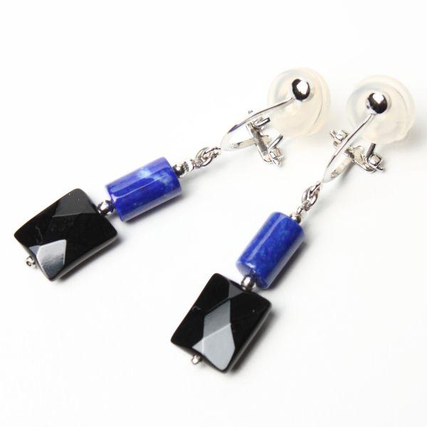 イヤリング 痛くない 40代 50代 ラピスラズリ 9月12月誕生石 プレゼント 天然石