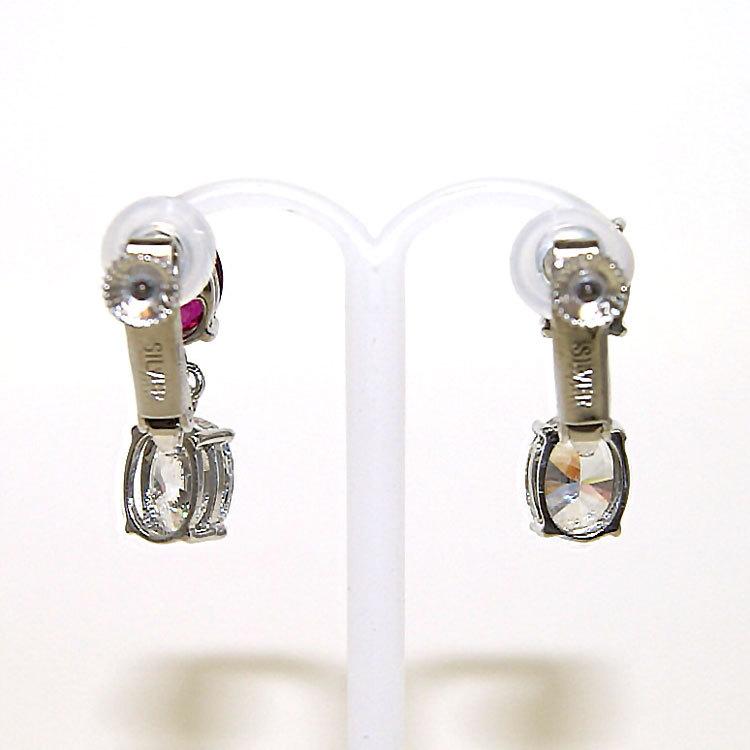 イヤリング 痛くない 40代 50代 ルビー 7月誕生石 プレゼント cz_4