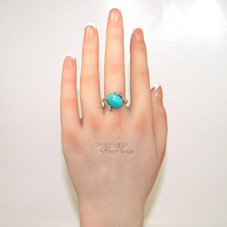 指輪 レディース 40代 リング トルコ石 ターコイズ 12月誕生石