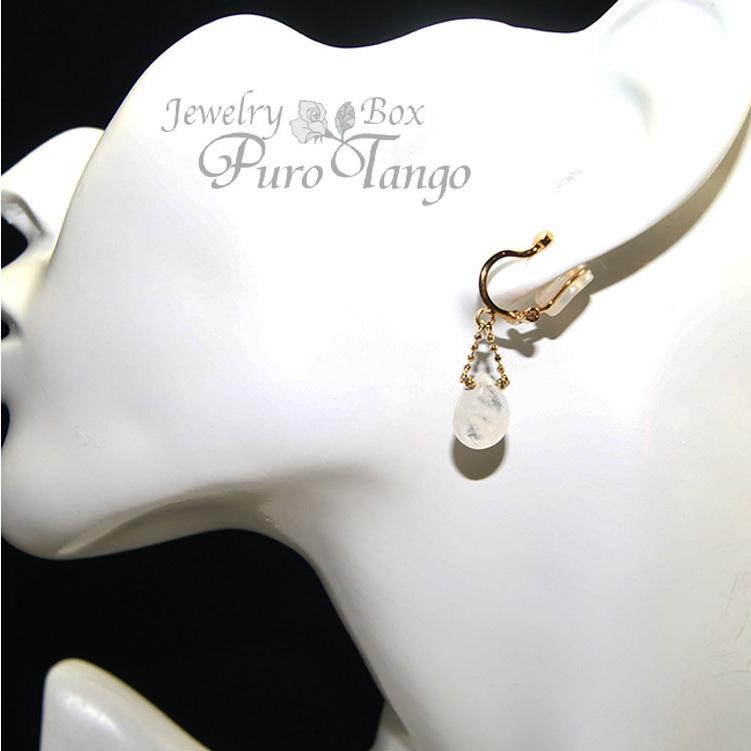 イヤリング 痛くない 40代 50代 ブルームーンストーン 6月誕生石