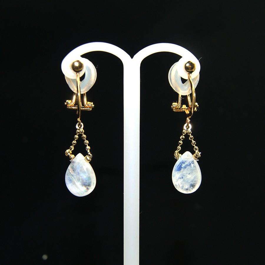 イヤリング 痛くない 40代 50代 ブルームーンストーン 6月誕生石