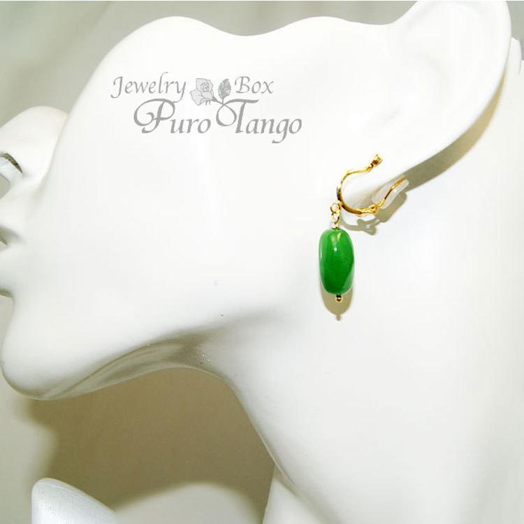 イヤリング 痛くない 40代 50代 翡翠 ヒスイ 5月誕生石