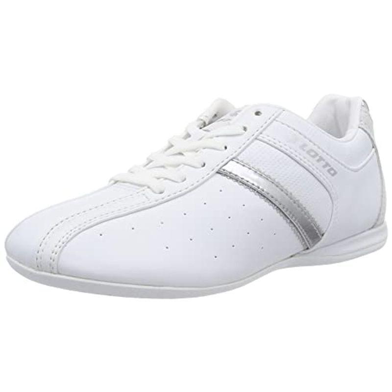 ロット レディース スニーカー ウォーキング ドライビング シューズ スポーツ ジョギング CS0266 ホワイト/シルバー 23.5 cm