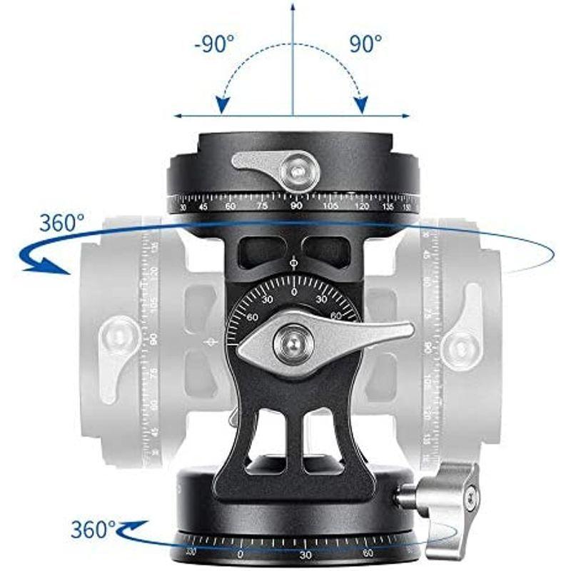 LEOFOTO 2way雲台 パンニングクランプ装備 アルカスイス互換 VH-30R ［ビデオ雲台］ 2way雲台 パンニングクランプ装備 アルカスイス互換 VH 30R ［ビデオ雲台］ サイズ