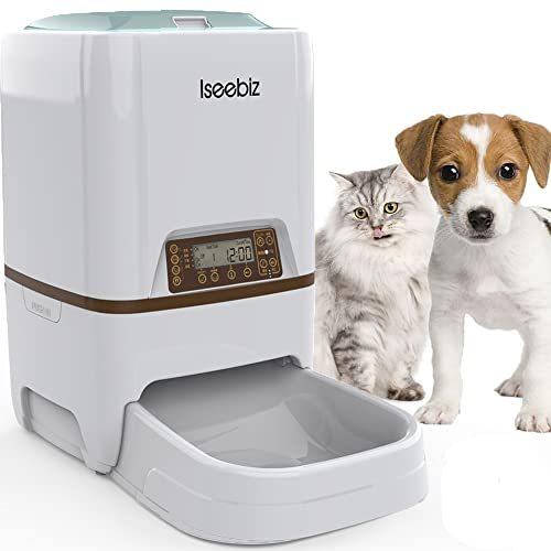 リアル Iseebiz 自動給餌器 猫 犬 うさぎな 水洗い可能 録音可 タイマー式 1日4食で最大日連続自動給餌 5l大容量 犬用ペット自動餌やり機 猫 Iseebiz 食器 餌やり 水やり用品 Maeteep Ngao Go Th