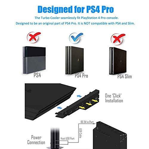 ElecGear PS4 Pro用自動冷却ファン、外付けターボUSBクーラーファン、PlayStation 4 Pro CUH-7xxx用の自動温度センサー制御放熱｜purplestoree｜02