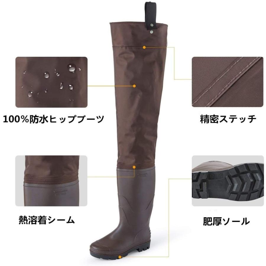 Yiqi ウェーダー ウェーディングシューズ ハイ ウェダー ヒップフェルトウェダー 防水 ラジアル ソール ファッション 釣り 海 田 渓流